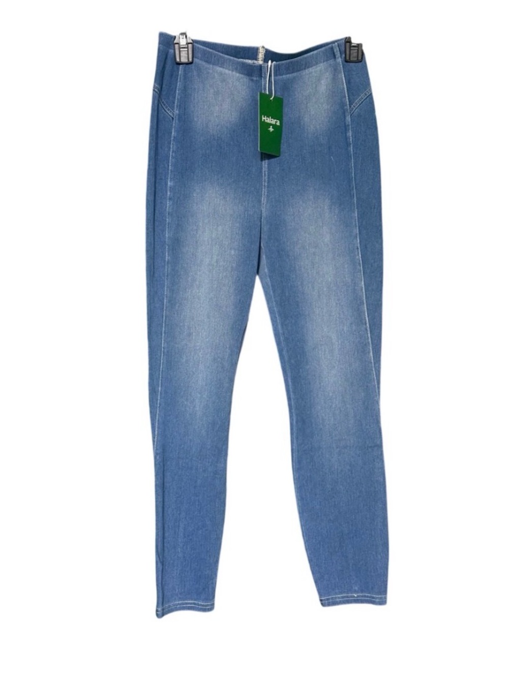HALARA Women's Light Blue Skinny Denim Casual Leggings Medium